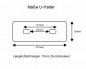 Preview: Kielrolle V-Form 200 mm + U-Halter