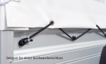 Preview: Plane mit Spriegelaufbau für HUMBAUR Anhänger 2300 x 1400 mm - Höhe: 1000 mm
