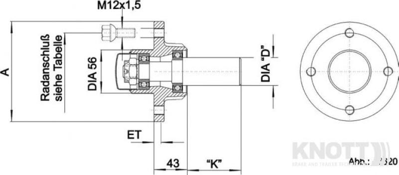 Preview: KNOTT Laufstummel 275 kg