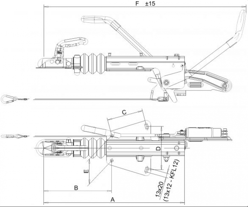 Knott Auflaufeinrichtung KFL 12-A