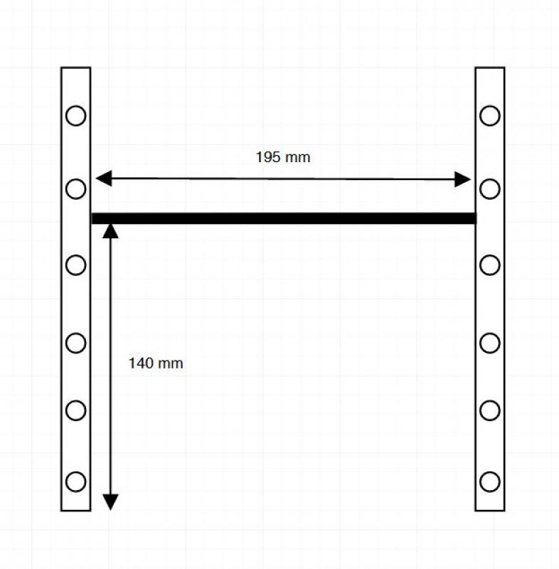 Kielrolle 200 mm + höhenverstellbarer Halter