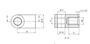 Schraubauge verzinkt M10 Ø Auge 10,1 mm
