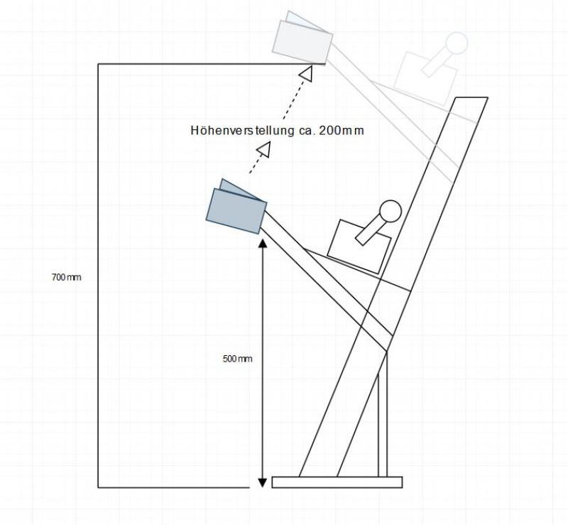 Preview: Windenstand höhenverstellbar 500 - 700 mm
