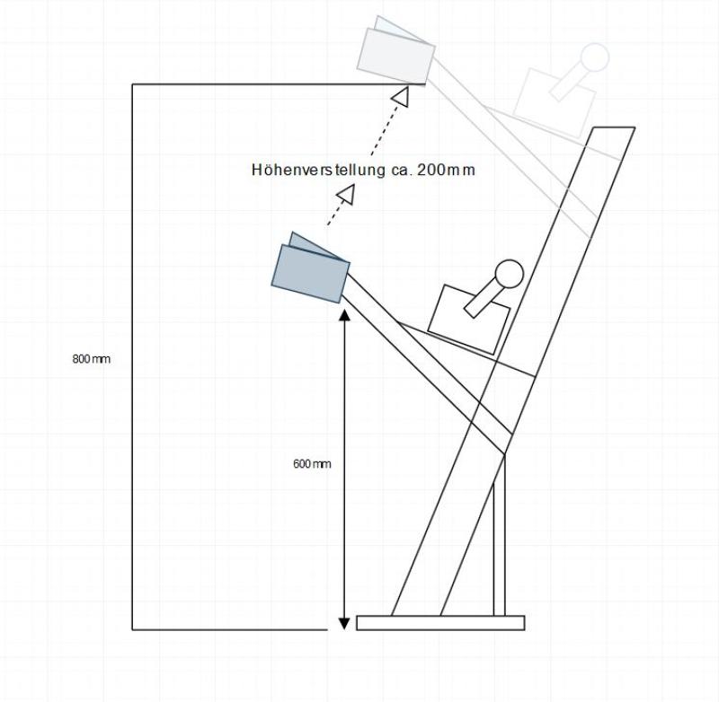 Preview: Windenstand höhenverstellbar 600 - 800 mm