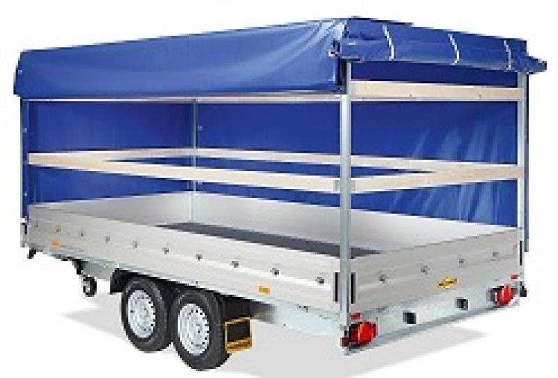 Plane mit Spriegelaufbau für HUMBAUR Anhänger 2300 x 1400 mm - Höhe: 1200 mm
