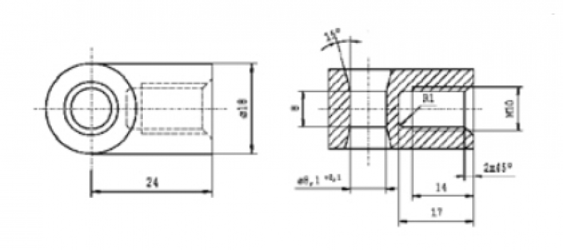 Schraubauge verzinkt M10 Ø Auge 8,1 mm