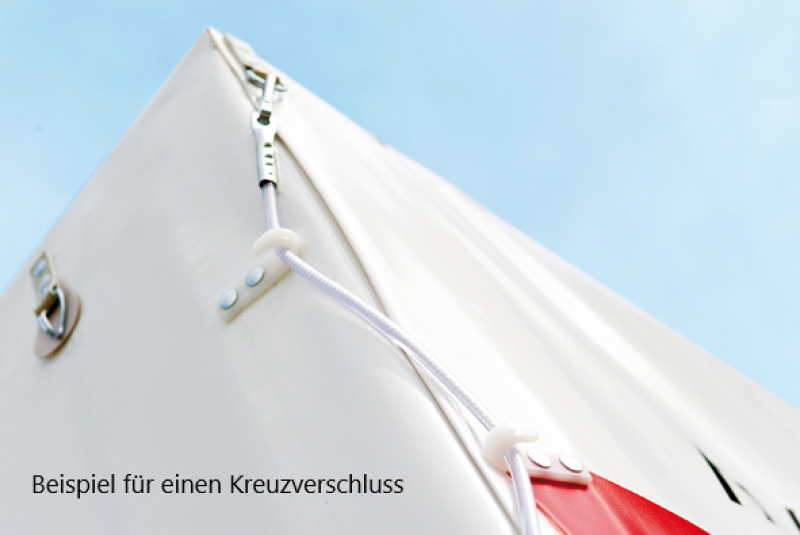 Plane mit Spriegelaufbau für HUMBAUR Anhänger 2300 x 1400 mm - Höhe: 1000 mm