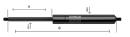 Stabilus Gasfeder 10 x 22 mit 150 N